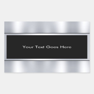 Pegatina Rectangular Agrega tu texto Plantilla en blanco personalizada 