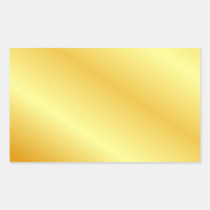 Pegatina Rectangular Agregar texto monograma elegante con aspecto metál