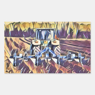 PEGATINA RECTANGULAR AGRICULTURA