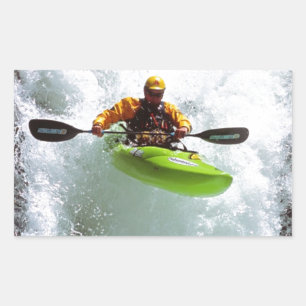 PEGATINA RECTANGULAR AGUA BLANCA KYAKING.