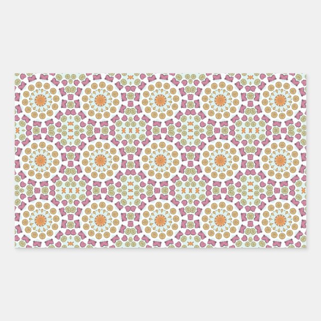 Pegatina Rectangular Aguas marinas (Anverso)