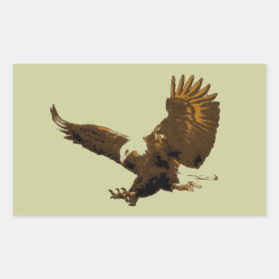 Pegatina Rectangular Águila