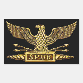 Pegatina Rectangular Águila de Oro de la República Romana