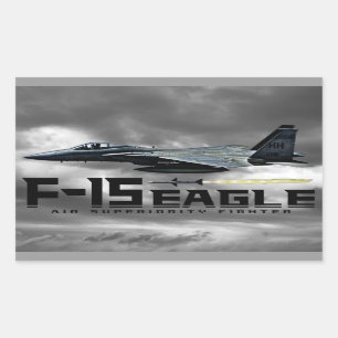 Pegatina Rectangular Águila F-15
