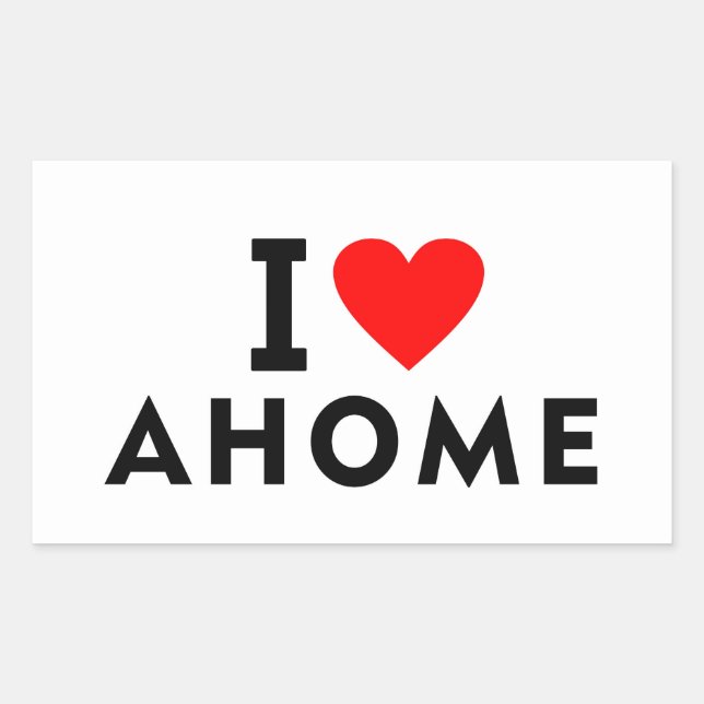 Pegatina Rectangular Ahome México ciudad del amor corazón gusta viajar (Anverso)