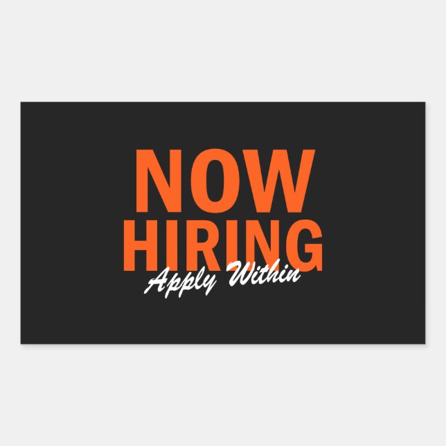 Pegatina Rectangular Ahora empleando apliqúese dentro (Anverso)