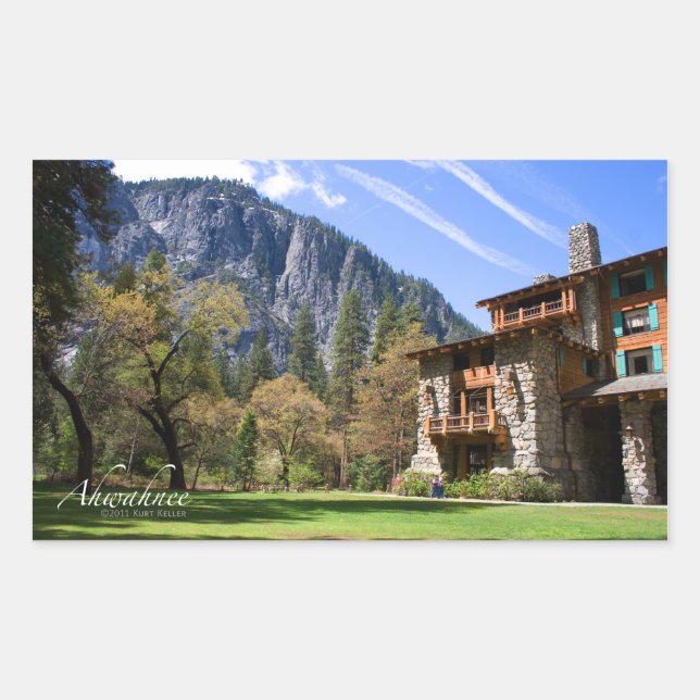 Pegatina Rectangular Ahwahnee (Anverso)