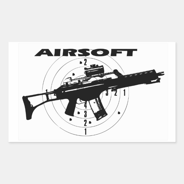 PEGATINA RECTANGULAR AIRSOFT (Anverso)