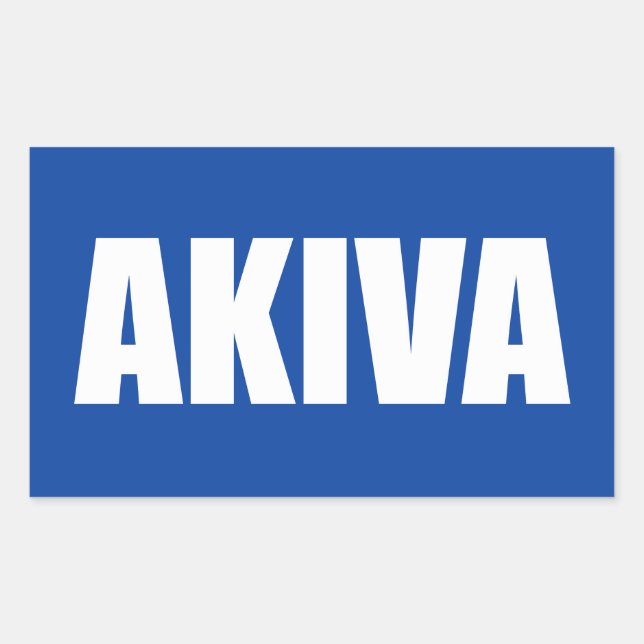 Pegatina Rectangular Akiva (Anverso)