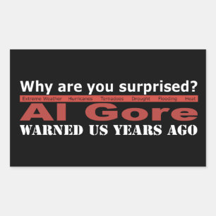 Pegatina Rectangular Al Gore nos advirtió