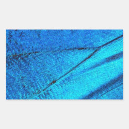 Pegatina Rectangular Ala de mariposa azul irlandés