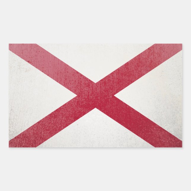Pegatina Rectangular Alabama (Anverso)