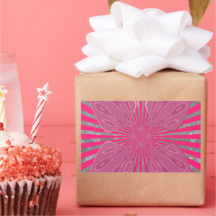 Pegatina Rectangular Alas de Bloom Eléctrico: Una Bella y una dureza Vi