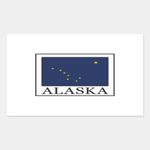 Pegatina Rectangular Alaska