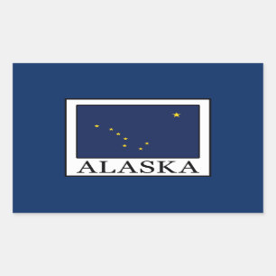 Pegatina Rectangular Alaska