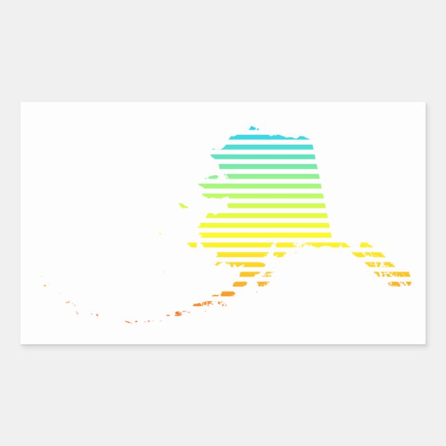 Pegatina Rectangular alaska chill fade (Anverso)
