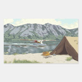 Pegatina Rectangular Alaskan Bush