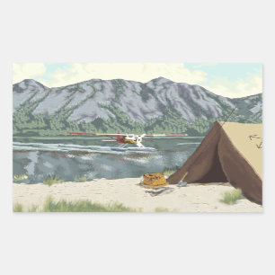 Pegatina Rectangular Alaskan Bush