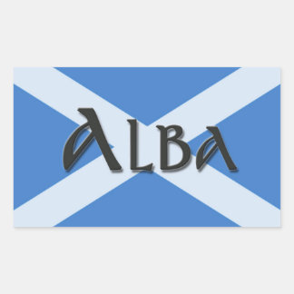 Pegatina Rectangular Alba Saltire