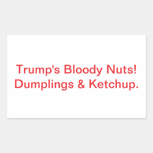 Pegatina Rectangular Albóndigas Sangrientas de Trump Hankamer Artjunkha