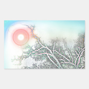 Pegatina Rectangular Alcanzar el cielo