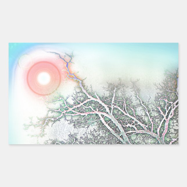 Pegatina Rectangular Alcanzar el cielo (Anverso)