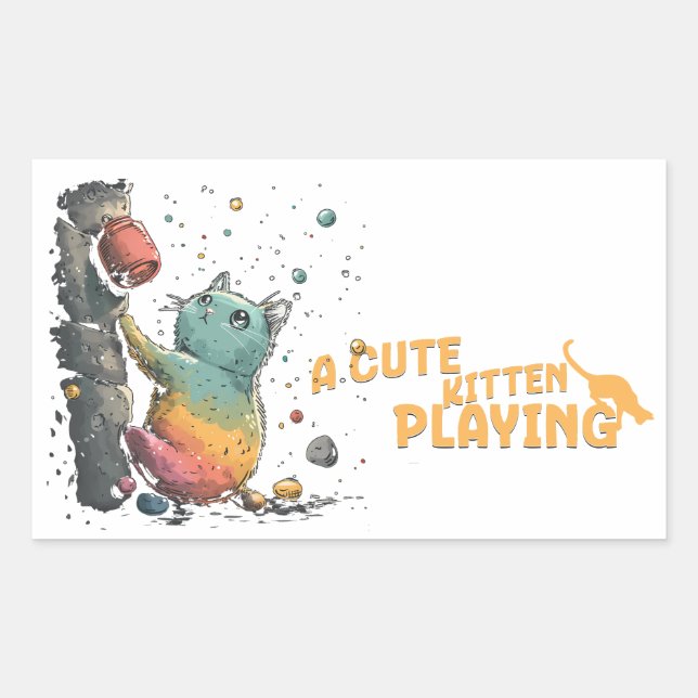 Pegatina Rectangular Alegre Compañero (Anverso)