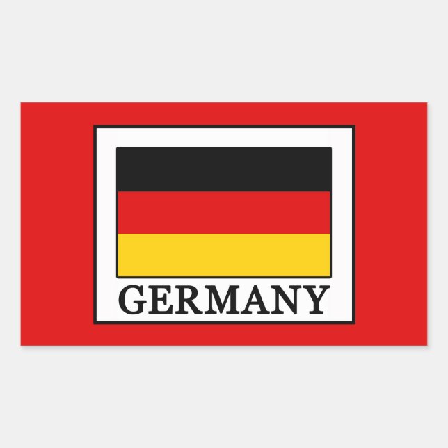 Pegatina Rectangular Alemania (Anverso)