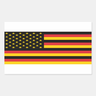 Pegatina Rectangular Alemania Alemania Estados Unidos Estados Unidos Es