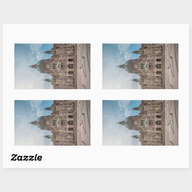 Pegatina Rectangular Alemania de Hannover (Hoja)