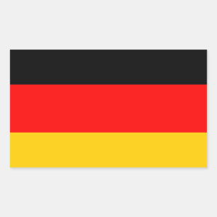 Pegatina Rectangular Alemania estandarte