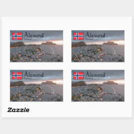 Pegatina Rectangular Alesund Norway Souvenir
