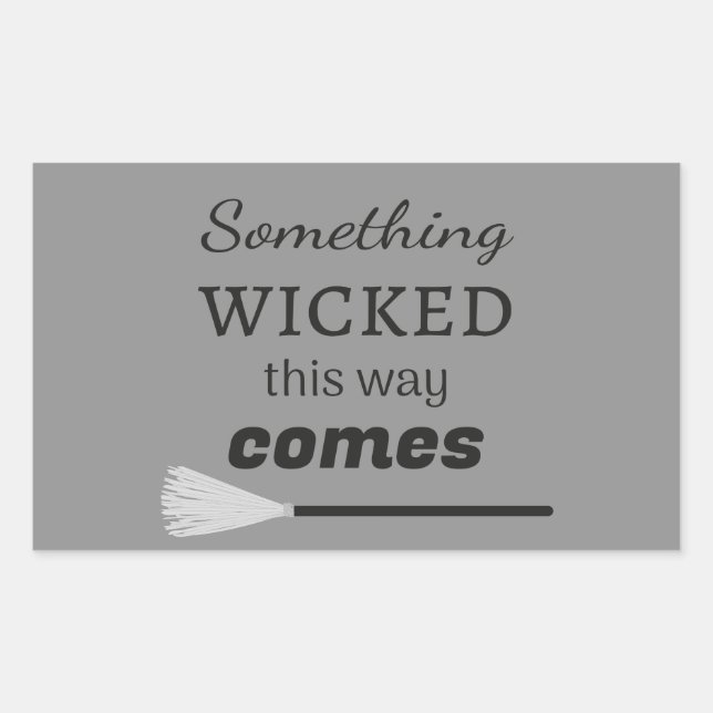 Pegatina Rectangular Algo Malintencionado Así Viene (Anverso)