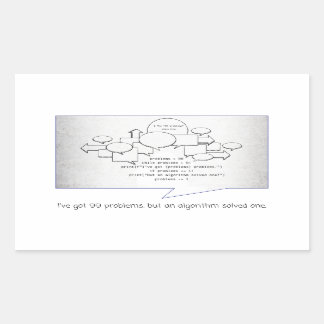 Pegatina Rectangular Algoritmo divertido