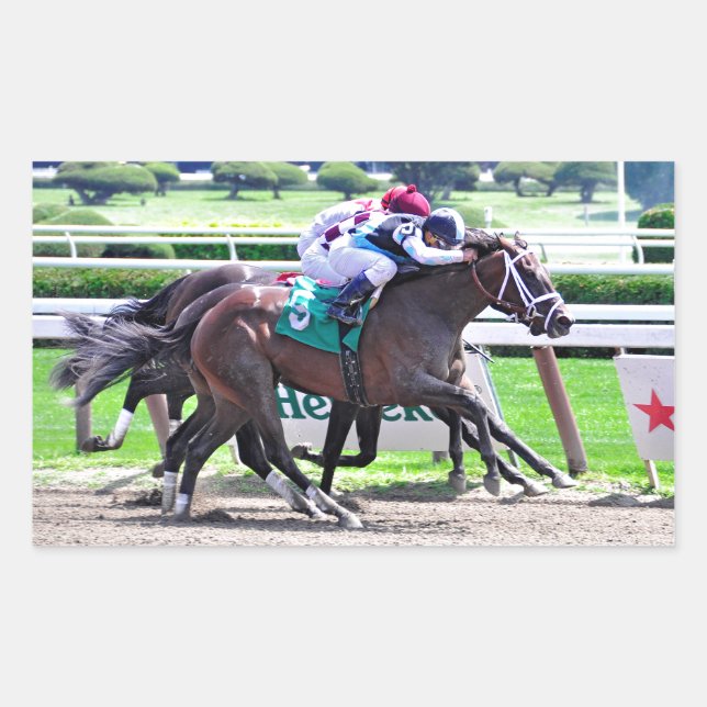 Pegatina Rectangular Alimentado por el recibo de Charlie indio (Anverso)