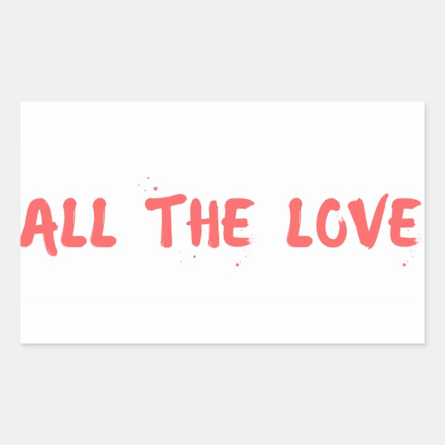 Pegatina Rectangular "All Love" - Harry Styles (Anverso)