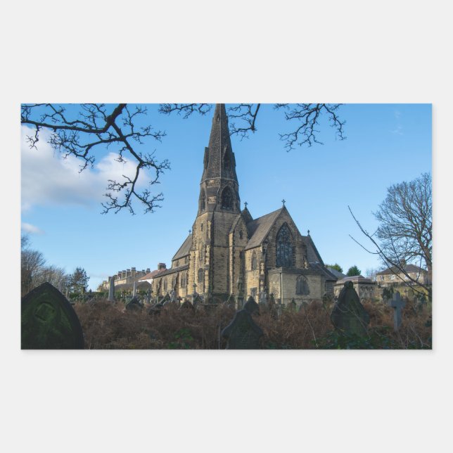 Pegatina Rectangular All Saints Church, Salterhebble (Anverso)