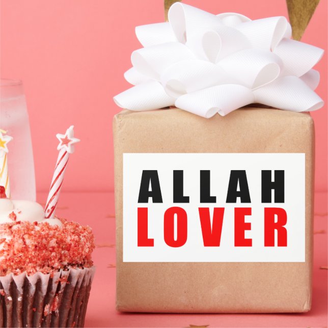 Pegatina Rectangular Allah lover (Fiesta)