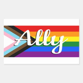 Pegatina Rectangular Ally | Indicador de Orgullo de Progreso