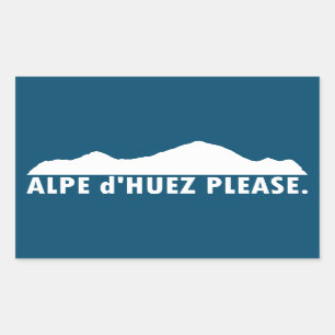 Pegatina Rectangular Alpe d’Huez Francia Por favor