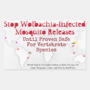 Pegatina Rectangular Alto a los Pegatinas Wolbachia por RoseWrites