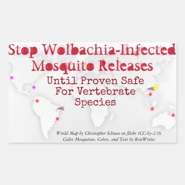 Pegatina Rectangular Alto a los Pegatinas Wolbachia por RoseWrites (Anverso)
