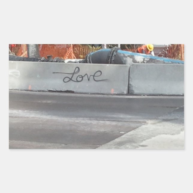 Pegatina Rectangular ~Ama al graffiti~ PEGATINA, PERSONALIZAR IT! (Anverso)