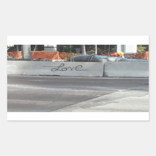 Pegatina Rectangular ~Ama al graffiti~ PEGATINA, PERSONALIZAR IT!