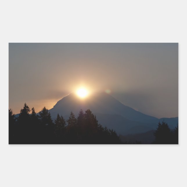 Pegatina Rectangular Amanecer de septiembre (Anverso)