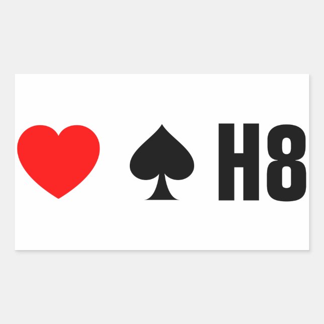 PEGATINA RECTANGULAR AMAR EL ODIO DE TRUMPS - <3< H8 (Anverso)