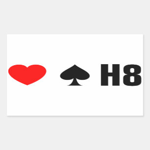 PEGATINA RECTANGULAR AMAR EL ODIO DE TRUMPS - <3< H8
