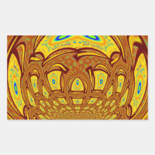 Pegatina Rectangular Amarillo Glove De Béisbol: Una Mirada Retro