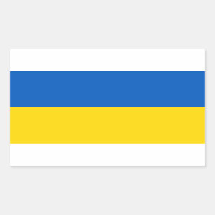 Pegatina Rectangular Amarillo y azul claro - MUESTRA TU APOYO