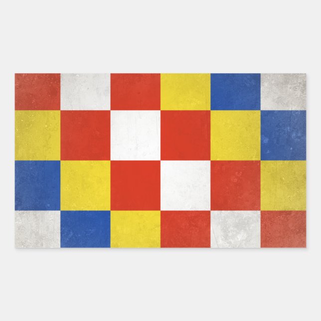 Pegatina Rectangular Amberes (Anverso)